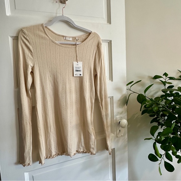 NWT! SKALL STUDIO Beige Long Sleeve Edie Blouse - S - Picture 4 of 12